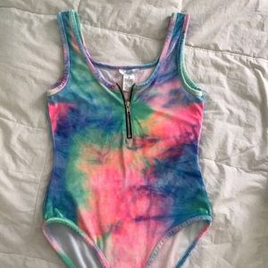 Velvet tie dye bodysuit